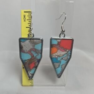 #176- Colorful Geometric Drop Earrings